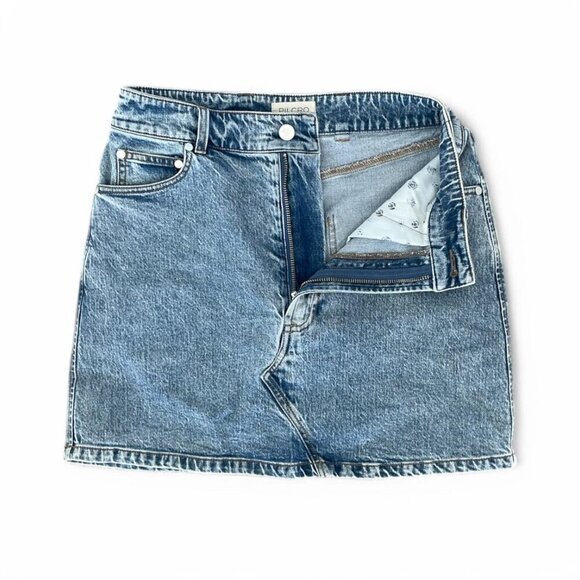 Pilcro By Anthropologie Denim Mini Skirt Womens Size 4 Blue - Picture 2 of 7